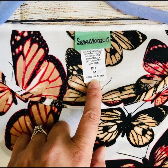 Sara Morgan Butterfly Blouse M - Picture 4 of 7